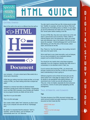 cover image of HTML Guide